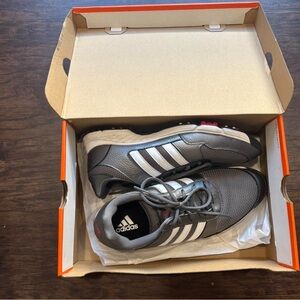 Adidas Gray and White Sporty Athletic Shoes